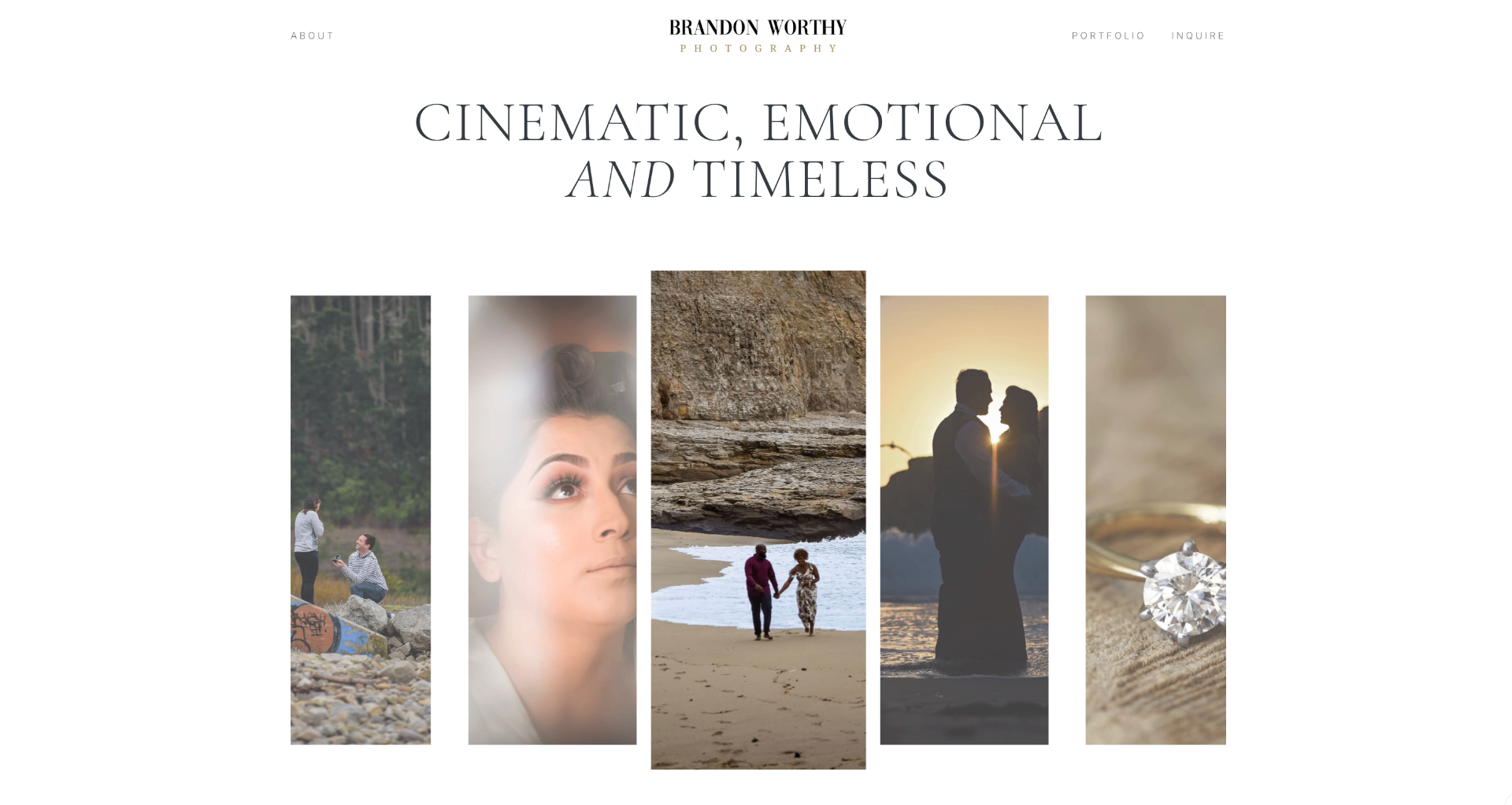 Photography website screenshot 2