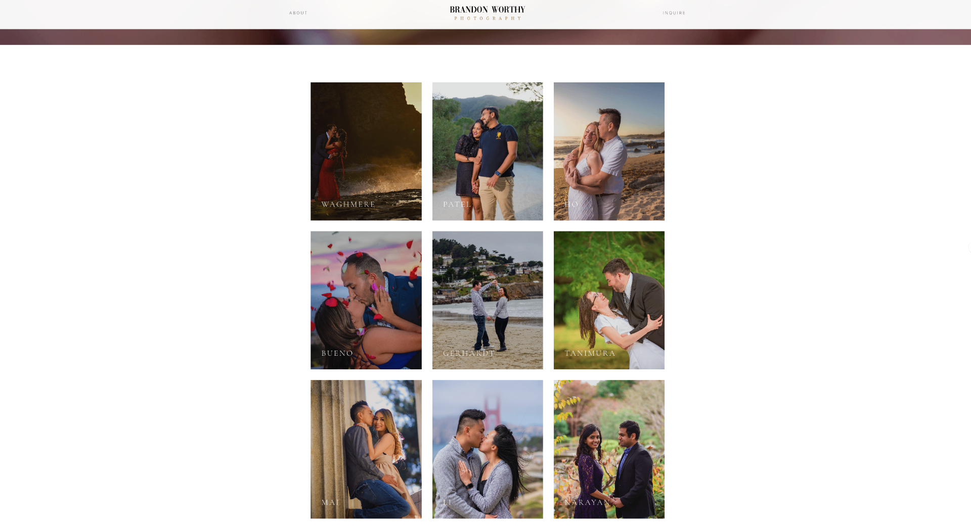 Photography website screenshot 3