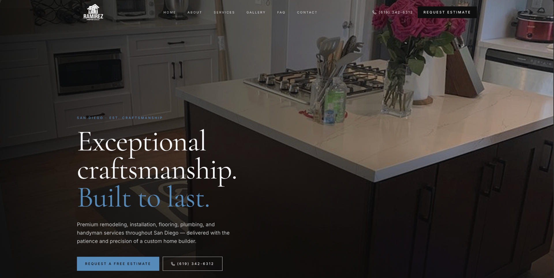 Handyman website screenshot 1