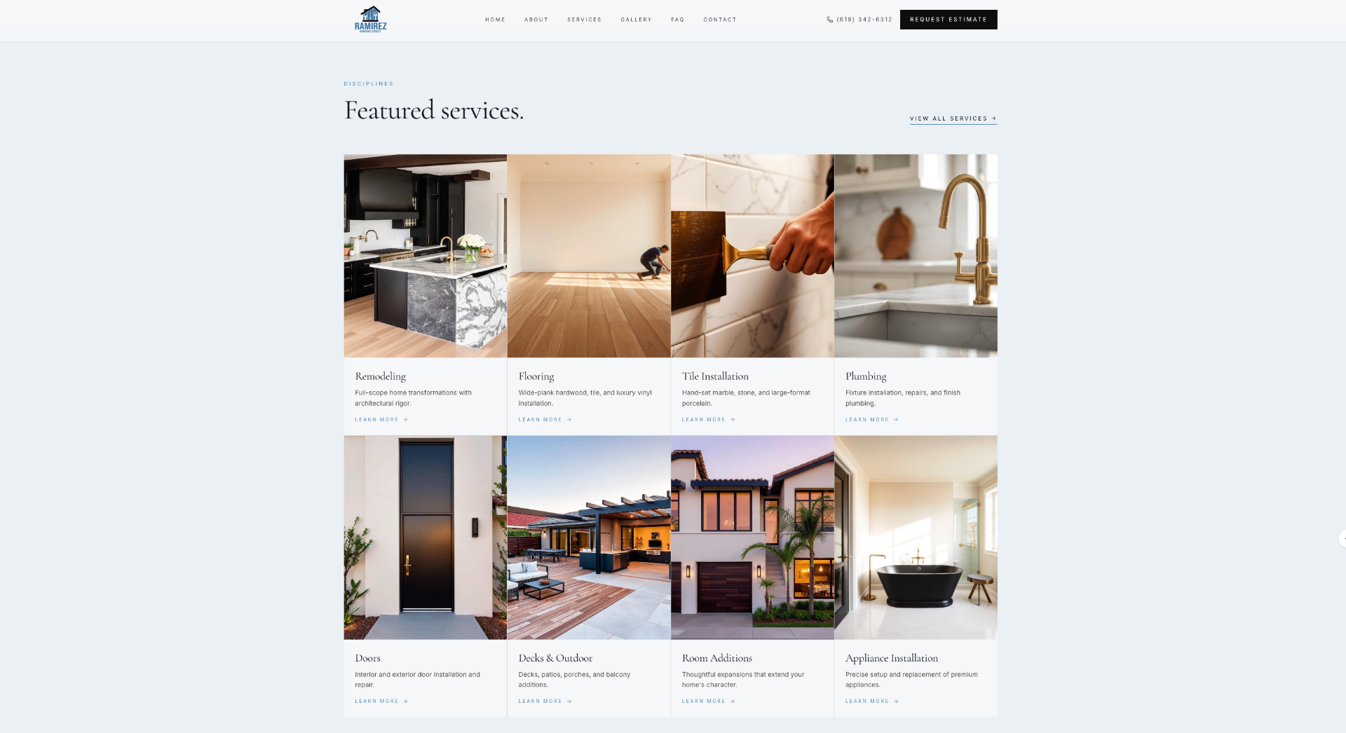 Handyman website screenshot 2