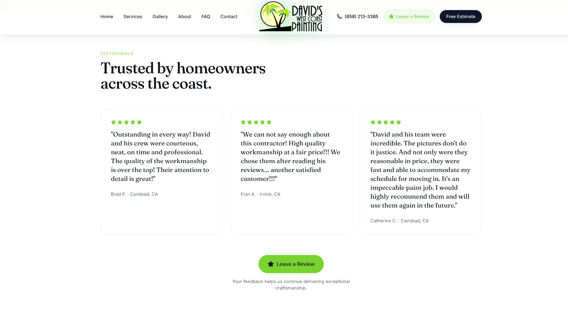 HVAC website screenshot 3